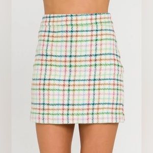 ENGLISH FACTORY wool blend mini skirt